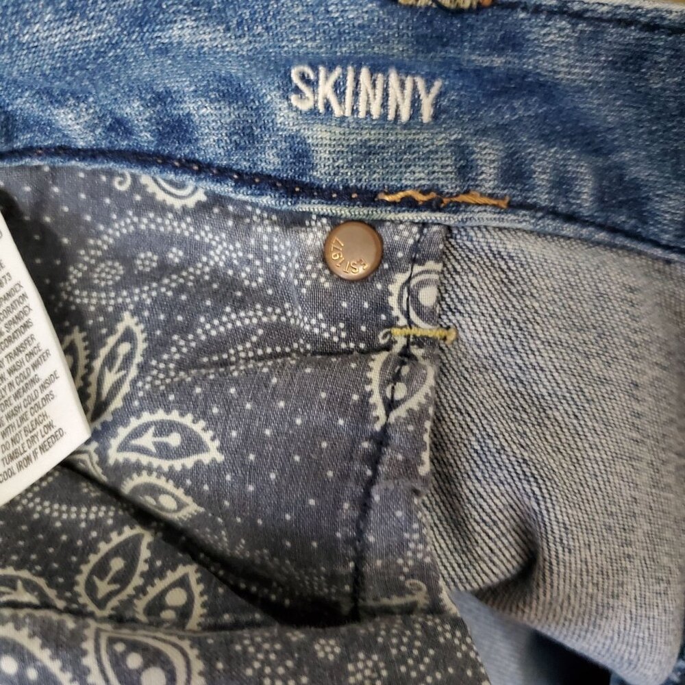 American Eagle Womens Skinny Jeans Size 18 Distressed Stretch Denim Medium Wash - Picture 3 of 6